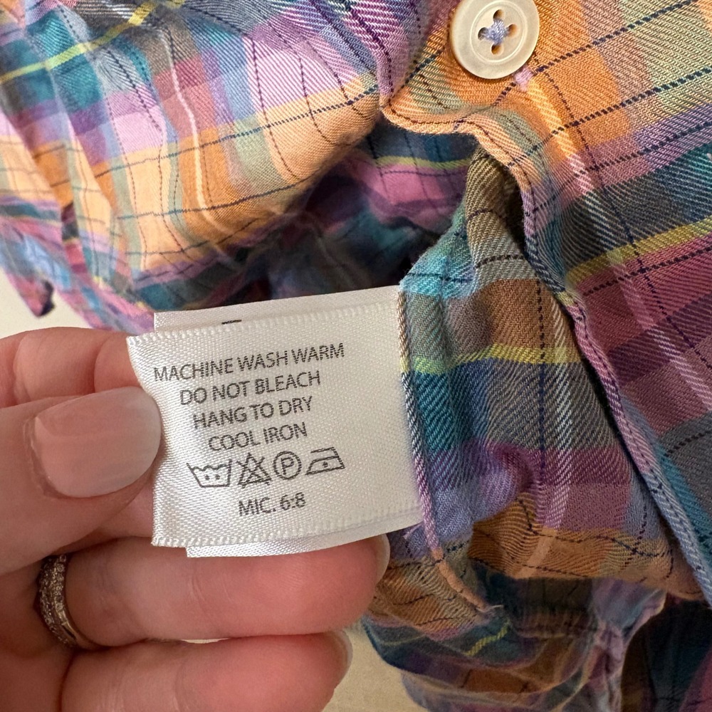 Calder Carmel Mens Limited Edition 1/200 Plaid Cotton Button Down Shirt XL Multi - Picture 5 of 7